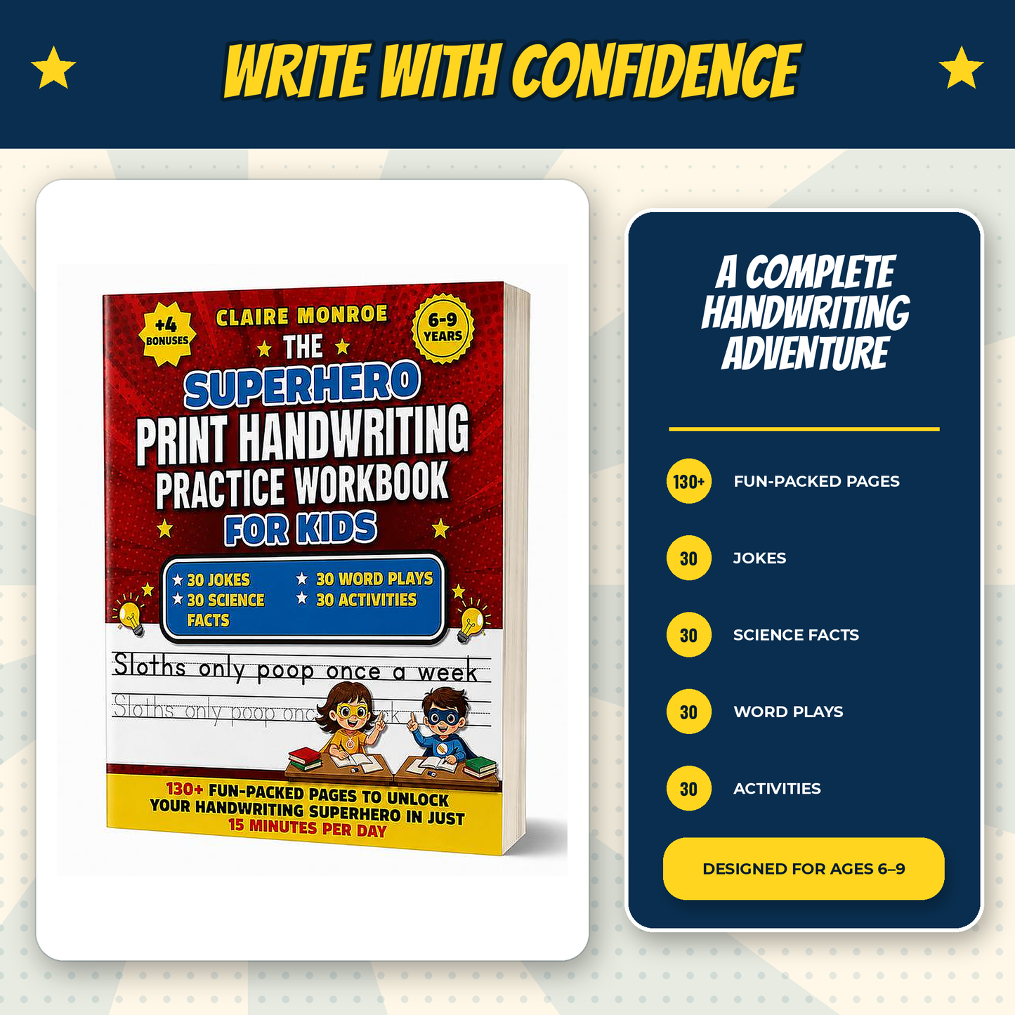 Superhero Handwriting Workbook