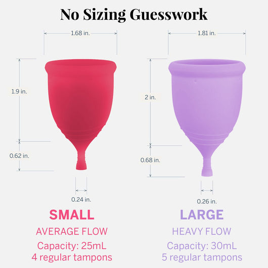 Pixie 2 Menstrual Cups and Applicator Bundle